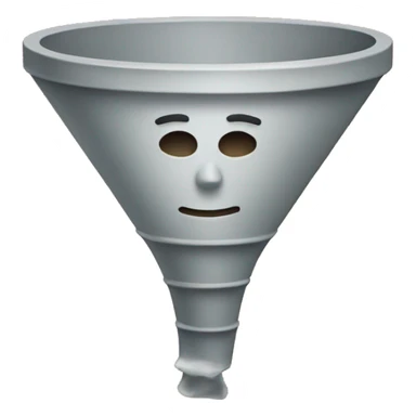 create a funnel symbol with a person icon next to it  sticker