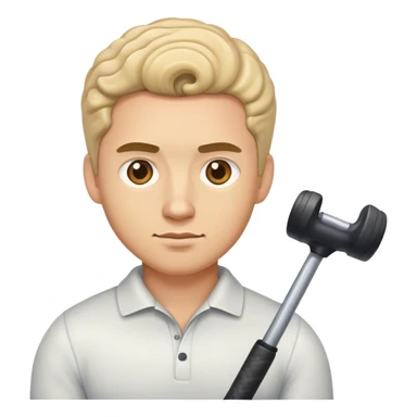 Crush me, curling man sticker