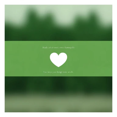 green emo banner with a heart accent, cute, expressive, minimal, variation 3 sticker