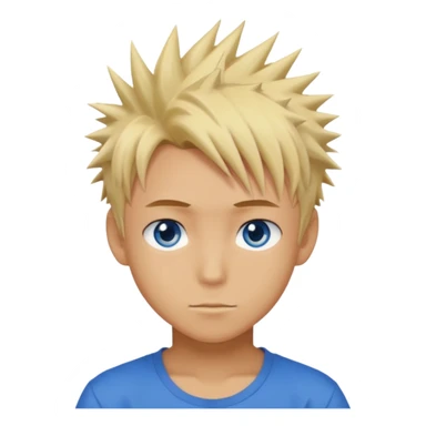 Naruto Anime style boy head sticker