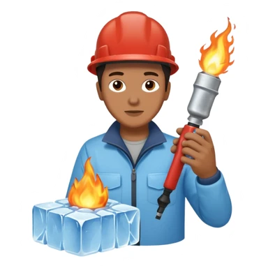 Sculptor blowtorch,Ice. sticker