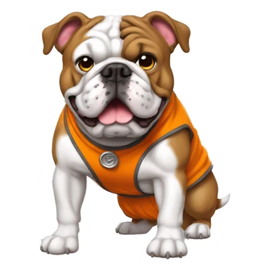 bulldog ingles vestido de goku sticker