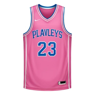pink basketball jersey with the text PLAVLEYS 23 sticker