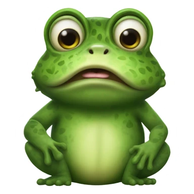 frog mixed with bear with cigarette  sticker