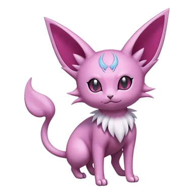 Glameow-Espeon-Skitty-Pokémon-Fakémon-hybrid-creature (full body) sticker