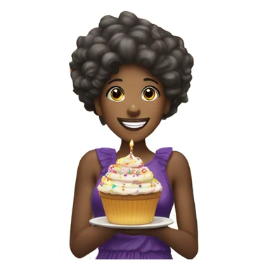 Black girl birthday sticker