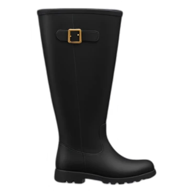 Black vinyl long boots pair sticker