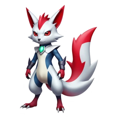 Cool Edgy Badass Shiny Futuristic Ethereal Legendary Digimon-Sneasel-Zangoose-hybrid full body sticker