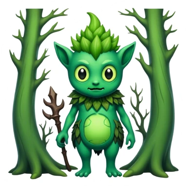 creepy mystical forest creature sticker