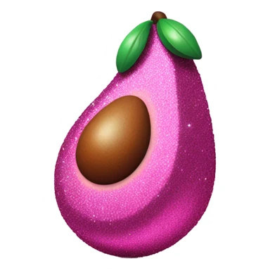 Hot pink avocado with glitter sticker