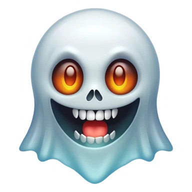 Ghost with fangs sticker