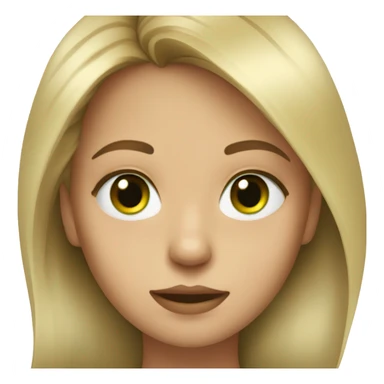 girl with green eyes and dirty blonde hair portrait sticker