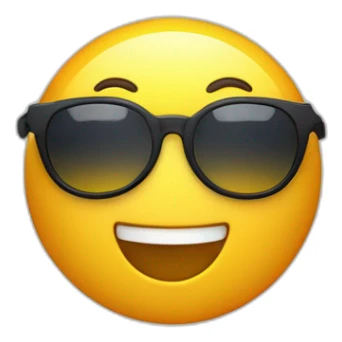 Carita con lentes de sol con una lágrima saliendo  sticker
