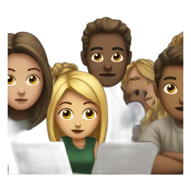 bored group of people sticker