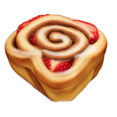 Cinnamon Roll With Strawberries On Top sticker