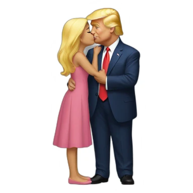 trump kissing his daughter, positivity, inclusiveness sticker