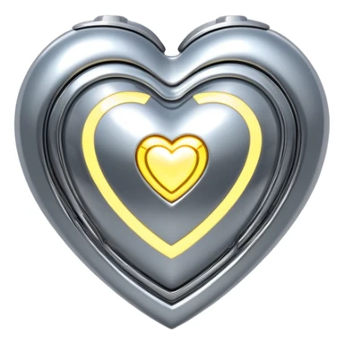 sorayama heart glossy metal parts panels glow lights inside sfw sticker