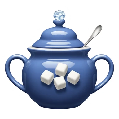 sugar bowl with sugar cubes sticker