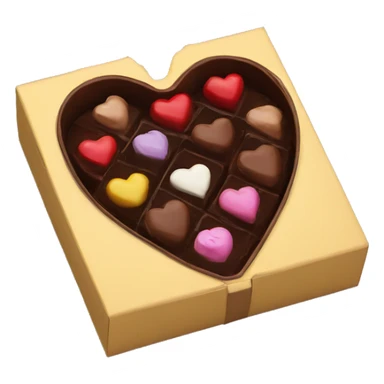 heart chocolate box sticker