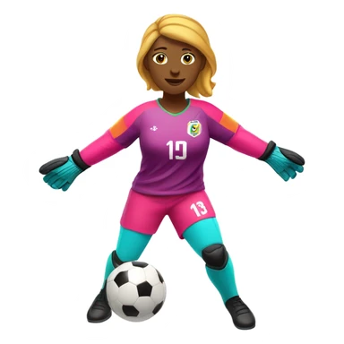 Soccer goalkeeper girl  sticker