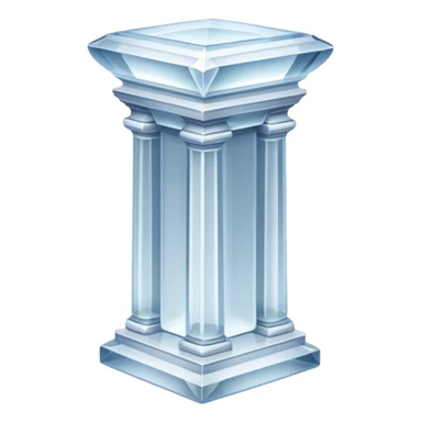 generate beautiful white crystal capital pillar sticker