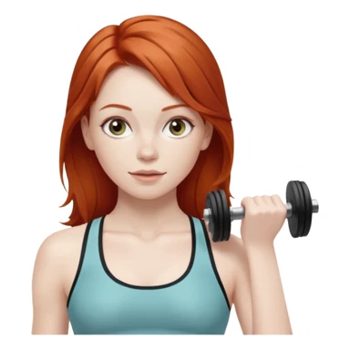 pilates girl whit redhead  sticker