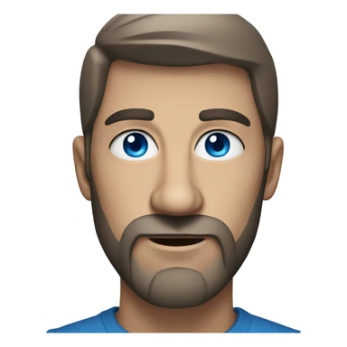 blue eyed bearded portrait sticker