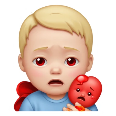Please make an iPhone version of the baby emoticon that hurts because of the fever sticker