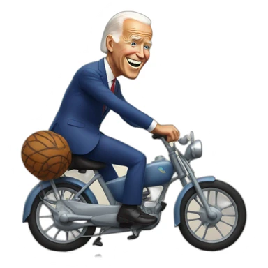 joe biden riding bike sticker