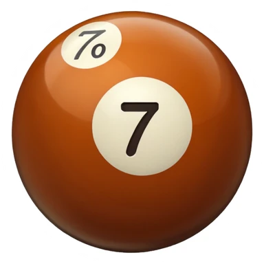 billiard ball 7 number sticker