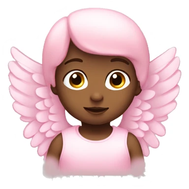 Baby pink angel wings sticker