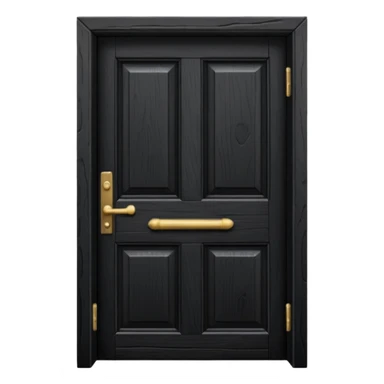 a black door  sticker