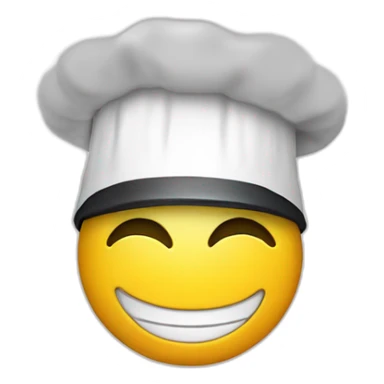 Smiling bike wearing chefs hat sticker