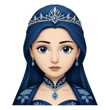 Hande Erçel as a lady from game of thrones from Starfall. Her eyes are gray. sticker