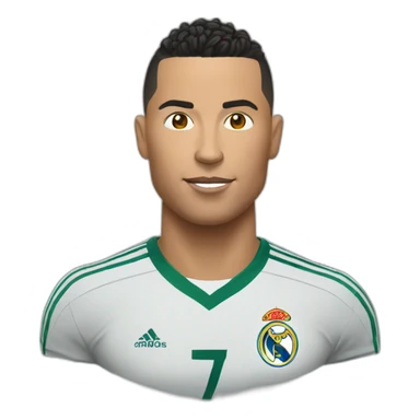 Ronaldo avec une tête d'animal sticker