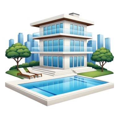 modern house on the hill, with a pool ON THE HILL WITH VIEW OF THE CITY sticker