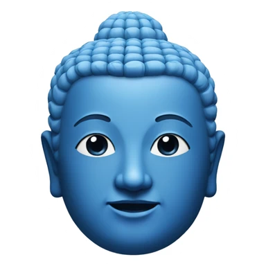 blue budha head  sticker