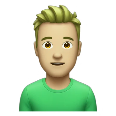 Glitch green sticker