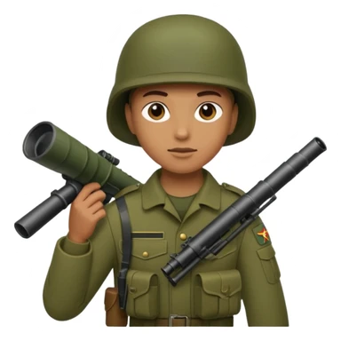 
solder with anti-tank missile system sticker