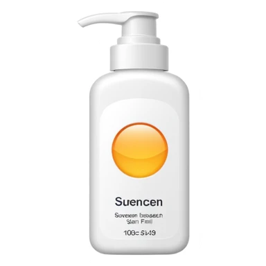 Sunscreen bottle that looks professional and nice and good sticker