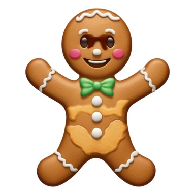 Omino di pan di zenzero con glassa bianca sticker