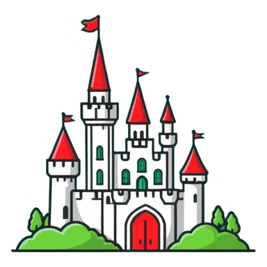 Emerald City green castle sticker