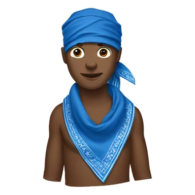 Blue bandana sticker