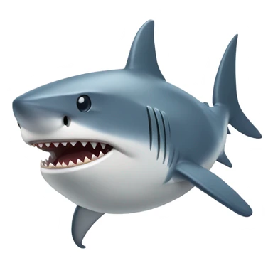 Shark with bow on top sticker