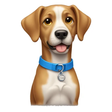 dog with blue collar sticker