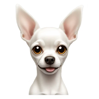 white Chihuahua with hanging ears  sticker