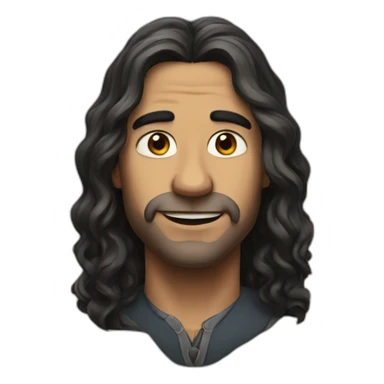 Gerald of rivia with long hair from Netflix portrait sticker