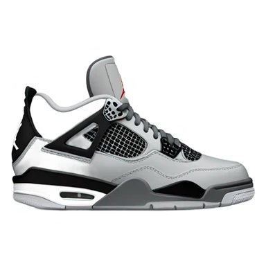 Jordan 4 shoe gray sticker