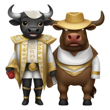 torero and a bull  sticker