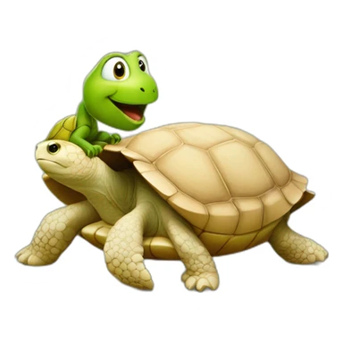 Chat sur une tortue  sticker
